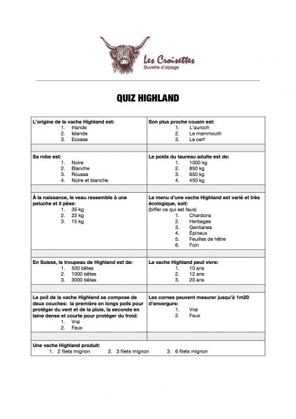 Quiz Highland